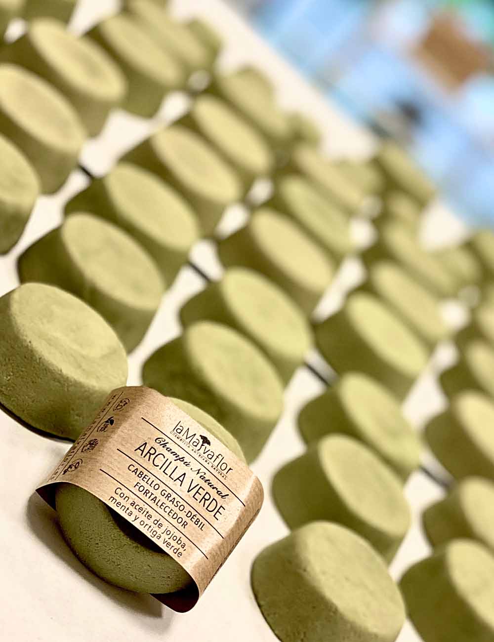 champú sólido natural arcilla verde lamalvaflor